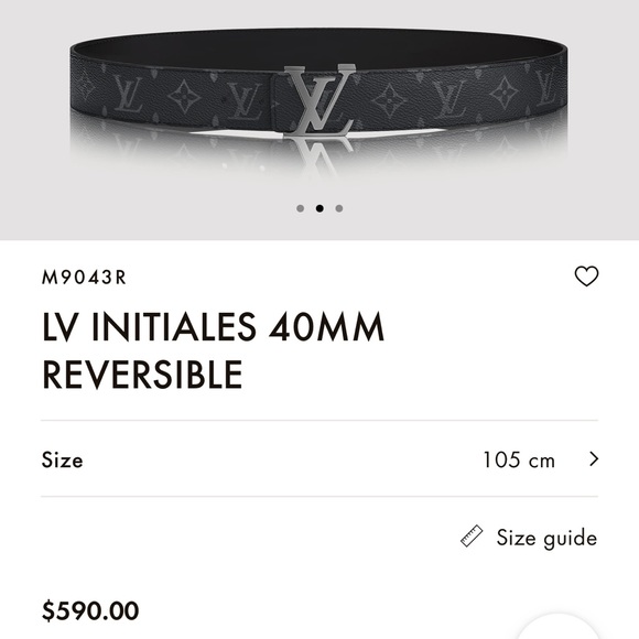 Mens Louis Vuitton belt. 10/10 condition, with dust bag and serial number tag. - Picture 2 of 4